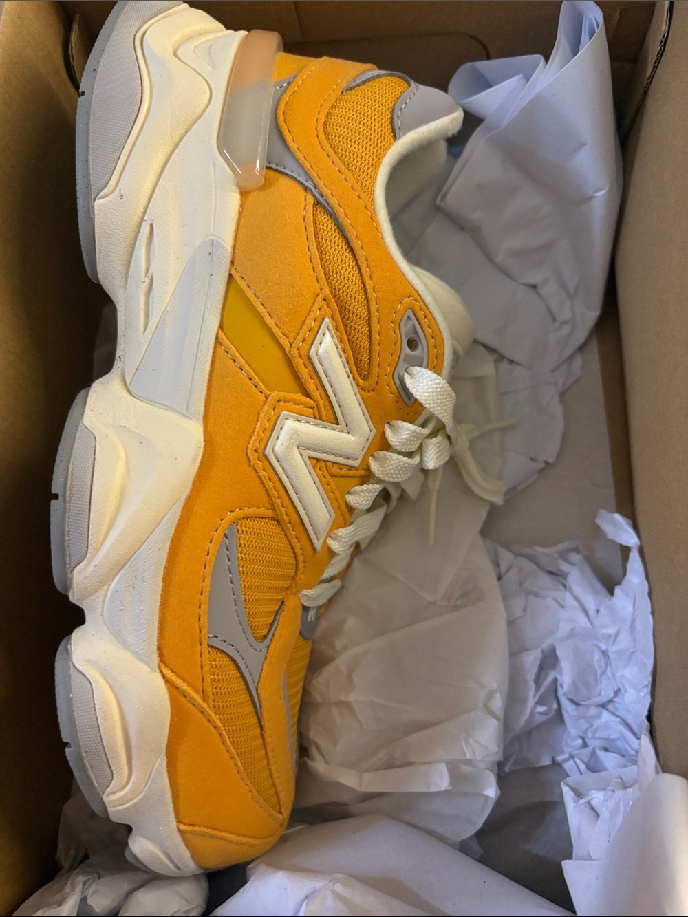 New Balance Orange and Gray Chunky Dad Sneakers - Picture 8 of 13